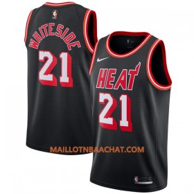 Maillot NBA Miami Heat Hassan Whiteside 21 Nike 2017-18 Hardwood Classics Noir Swingman - Homme
